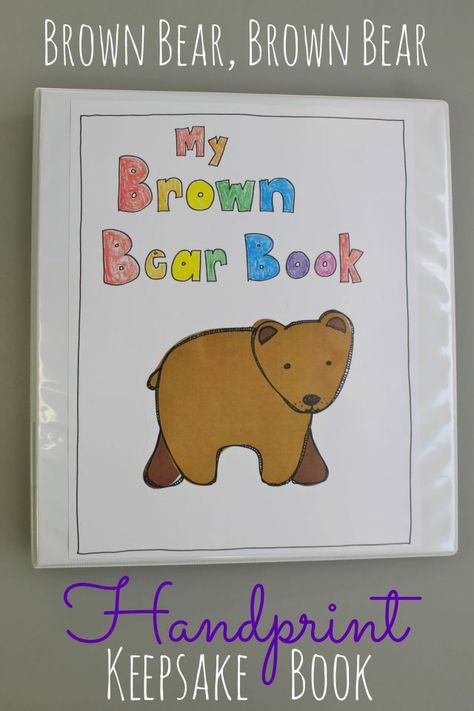 Brown Bear Handprint Keepsake Book - this is AWESOME! What a fun and adorable way to teach colors! Brown Bear Handprint, Bear Handprint, Teacher Appreciation Breakfast, Brown Bear Brown Bear Activities, Brown Bear Book, Handprint Turkey, Pastor Appreciation Month, Christ Centered Easter, Devotions For Kids