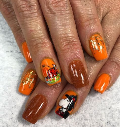 Pilgrim Snoopy Thanksgiving Nail Designs Charlie Brown Nails Thanksgiving, Charlie Brown Nails, Snoopy Thanksgiving, Nails Thanksgiving, Thanksgiving Nail Designs, Thanksgiving Nail, Shaped Nails, Nail Care Tips, Thanksgiving Nails