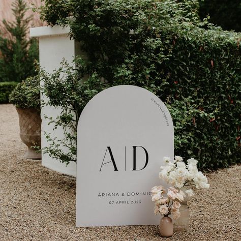 Set the tone for your special day and welcome your loved ones in style! ✨ Paired with romantic florals, Ariana & Dominic’s wedding welcome sign exudes pure elegance 🤍🖤 We can customise your welcome sign to suit your wedding theme. 👉🏼 Explore our collections at weddingsigns.au or get in touch to discuss how we can craft your personalised wedding entrance. * * * * * #auweddings #australiawedding #australiaweddings #ausweddingsuppliers #weddingsigns #weddingsignage #weddingsign #weddingsign... Large Wedding Signs, Wedding Entrance Sign, Wedding Diys, Intimate Wedding Reception, Welcome Wedding Sign, Wedding Reception Signs, Elegant Wedding Reception, Wedding Entrance, Entrance Sign