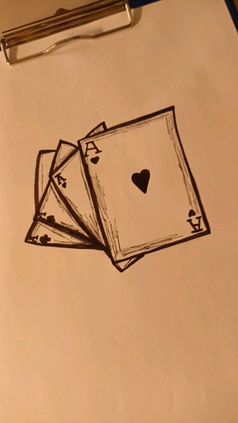 Ace Of Hearts Card Drawing, Spades Tattoo, Ace Of Spades Tattoo, Aces And Eights, Spade Tattoo, Ace Tattoo, Fire Drawing, Ace Of Hearts, Card Drawing