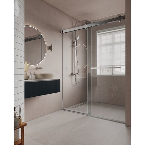 Frameless sliding shower doors