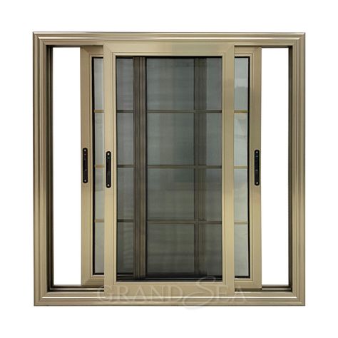 China manufacture champagne color aluminum sliding window grill design Almunium Window Design Modern, Sliding Window Grill Design, Modern Wooden Cupboard Design, Aluminum Windows Design, Aluminium Door Design, Sliding Window Design, Glass Window Design, Wooden Cupboard Design, Modern Window Grill