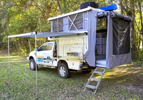 Truck Bed Slide, Folding Campers, Homemade Camper, Minivan Camping, Truck Bed Camping, Pickup Camper, Slide In Camper, Van Storage, Overland Truck