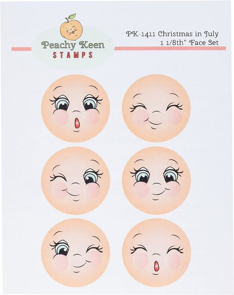 How To Draw Doll Faces, Angel Faces Painted, Angel Faces For Crafts, Angel Face Drawing, Angel Faces, Peachy Keen Stamps, Doll Face Paint, Paper Flower Patterns, Gingerbread Crafts