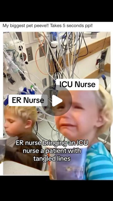 The Beata Clasp on Instagram: "We love ICU nurses! And we love ER nurses. ❤️ But we all know they look at tangled lines a little differently. @nursehumorprn @snarkynurses @humor_me_rn" Er Nurse Humor, Er Nurses, Er Nurse, Pet Peeves, Nurse Humor, Our Love, Tangled, Look At, Medical