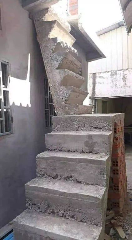 Ingenieur Humor, Building Fails, Small House Front Design, Design Fails, Home Stairs Design, Folding Furniture, House Front Design, Stairway To Heaven, House Stairs