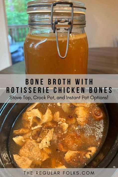 costco rotisserie chicken recipes soup, bone broth recipe, bone broth instant pot, bone broth diet, chicken bone broth soup Store Bought Rotisserie Chicken, Bone Broth Instant Pot, Chicken Bone Broth Recipe, Using Rotisserie Chicken, Make Bone Broth, Broth Diet, Make Chicken Broth, Bone Broth Diet, Costco Rotisserie Chicken