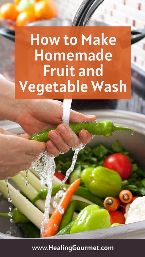 While there are many veggie washes you can purchase at your local grocer (like Fit), you can make simple, effective homemade fruit and vegetable wash for pennies with just a few simple ingredients. Here are three simple recipes to have on hand! Vinegar Vegetable Wash, Wash Fruits And Vegetables, Vegetable Wash, Fruit And Vegetable Wash, Vegetable Scraps, Garden Life, Natural Cleaners, Growing Fruit, Vegetable Gardening