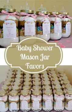 Baby Shower Mason Jar Favors - fill with your favorite cookie recipe! Mason Jar Cookies Mix, Cowgirl Cookies, Perlengkapan Bayi Diy, Mason Jar Favors, Cowgirl Baby Showers, Shower Prizes, Baby Shower Prizes, Favorite Cookie Recipe, Trendy Baby Shower Ideas