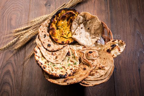 Indian Bread Basket by stockimagefactory. Assorted Indian Bread Basket includes Chapati, Tandoori Roti, Naan, Paratha, Kulcha, Missi Roti #Sponsored #stockimagefactory, #Assorted, #includes, #Indian Naan At Home, Missi Roti, Butter Naan, Indian Breads, Tandoori Roti, Indian Dinner, Clay Oven, Vegetarian Curry, Indian Bread