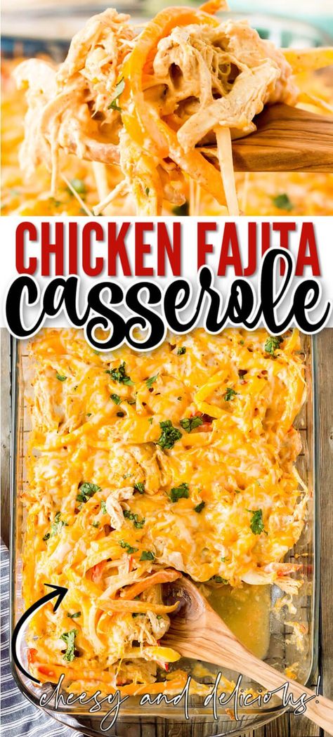 John Soules Chicken Recipes, Chicken Fajita Lasagna, Fajita Lasagna Recipe, Mexican Lasagna Chicken, Fajita Casserole Recipe, Shredded Chicken Casserole, Perfect Baked Chicken, Fajita Casserole, Fajita Seasoning Recipe