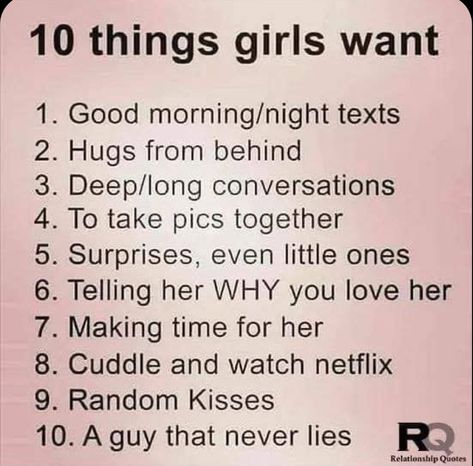 10 things girls want but won’t ask for Things Girls Want From Guys, Tell Her You Love Her, Things Girls Love That Guys Do, What Girls Want From Guys, Random Kisses, Girls Language, Cuddle Night Couple, Hugs From Behind, Cody Allen