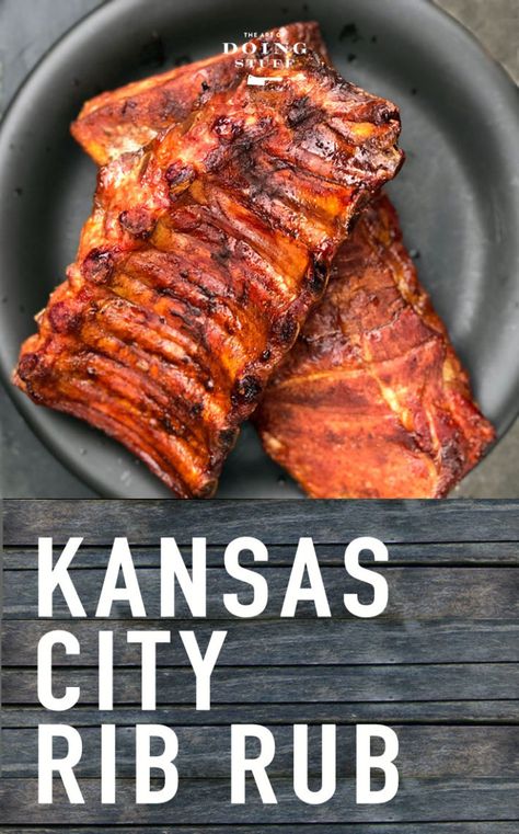 Kansas City Rib Rub.  The ONLY rub for your ribs!  (let the arguments begin, lol) via @artofdoingstuff Kansas City Dry Rub Recipe, Kansas City Rub Recipe, Kansas City Rib Rub Recipe, Maple Bourbon Bbq Sauce, Chicken And Ribs, Best Ribs Recipe, Rib Rub Recipe, Cooking Ribs, Bourbon Bbq Sauce