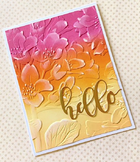 Layered Greeting Cards, Embossing Folder Ideas, Embossing Folders Cards, Greeting Cards Handmade Creative Design, Handmade Greeting Cards Ideas, Card Decoration Ideas, Paper Cards Diy, Embossing Folder Cards, Embossed Cards Handmade