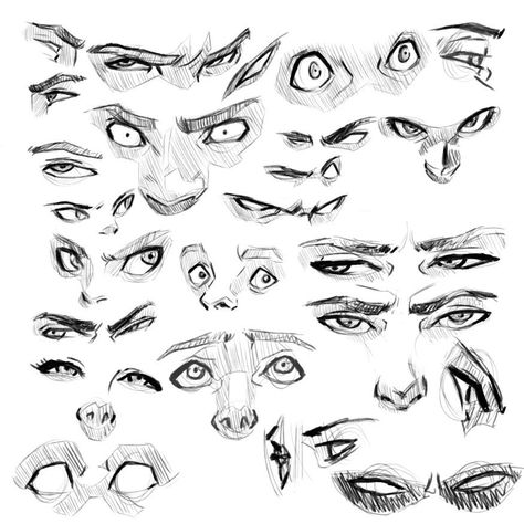 Eyes Reference, Eye Expressions, Drawing Face Expressions, Eye Drawing Tutorials, 얼굴 드로잉, Drawing Eyes, Eye Sketch, Human Figure Drawing, 얼굴 그리기