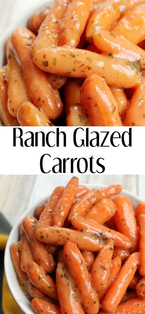 Ranch Carrots, Crockpot Carrots, Cooked Baby Carrots, Carrot Recipes Side Dishes, Brown Sugar Sauce, Glazed Baby Carrots, Ranch Seasoning Recipes, Canned Carrots, Baby Carrot Recipes