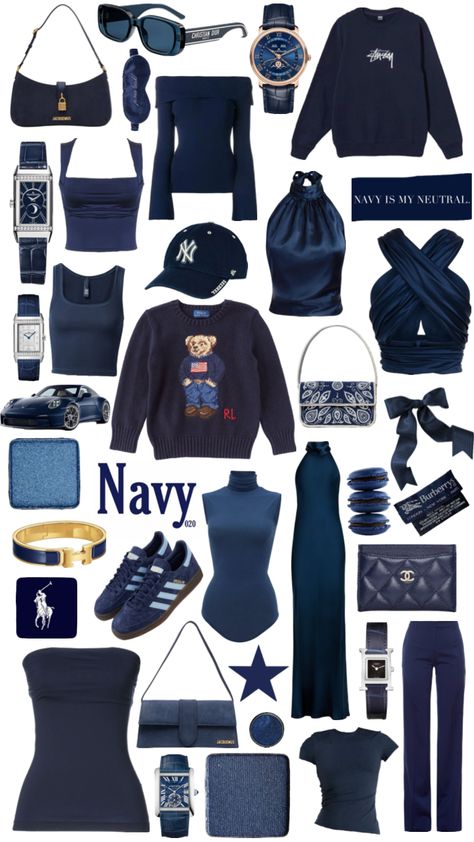 #navyblue #navyblueaesthetic #navy #aesthetic #outfitinspo #vibes Navy Blue Clothes, Blue Clothes Aesthetic, Navy Aesthetic, Navy Blue Outfit, Blue Clothes, Simple Outfits For School, Navy Outfit, Outfit Plan, Outfit Inspo Casual