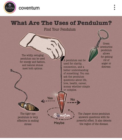 Pendulum Reading, Pendulum For Beginners, How To Make A Pendulum, Forms Of Divination, Wicca Pendulum, How To Use Pendulum, Witchcraft Pendulum, How To Use Pendulum Board, Crystal Pendulum How To Use