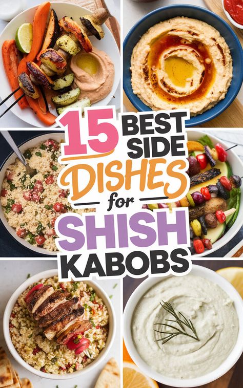 🔥🍢 Elevate your shish kabob game with these mouthwatering side dishes! #grilling #foodie Sides With Kabobs, What To Serve With Shish Kabobs, Grilled Teriyaki Salmon, Shishkabobs Recipe, Grilled Tandoori Chicken, Shish Kabob, Vegetable Skewers, Shish Kabobs, Shrimp And Vegetables