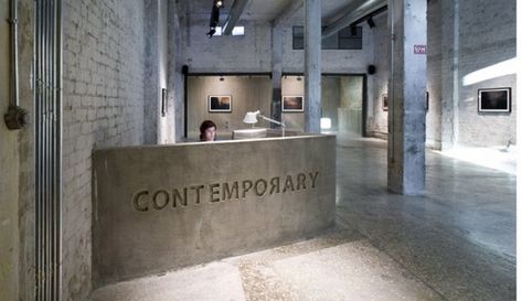 Art Gallery Entrance, Gallery Entrance, Entrance Signage, Architectural Association, Design Brief, Interior Design Gallery, Old Warehouse, Industrial Building, Concrete Counter