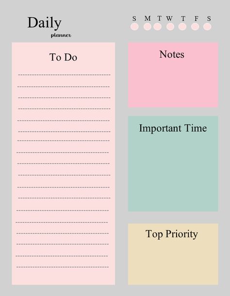 daily planner Daily Planner Ideas Student, Good Notes Daily Planner, Planner Pages Ideas, Study Planner Printable, Planner Organisation, Ultimate Planner, Planner Dividers, Daily Planner Pages, Planner Organiser