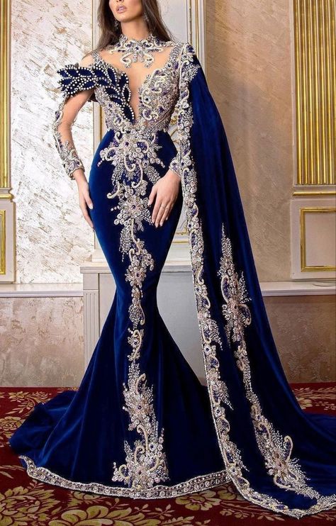 Royal Blue Gown, Evening Dress Beaded, Gowns Dresses Elegant, Exquisite Gowns, Long Sleeve Evening Dresses, فستان سهرة, Mermaid Evening Dresses, Evening Dresses Elegant, Glam Dresses