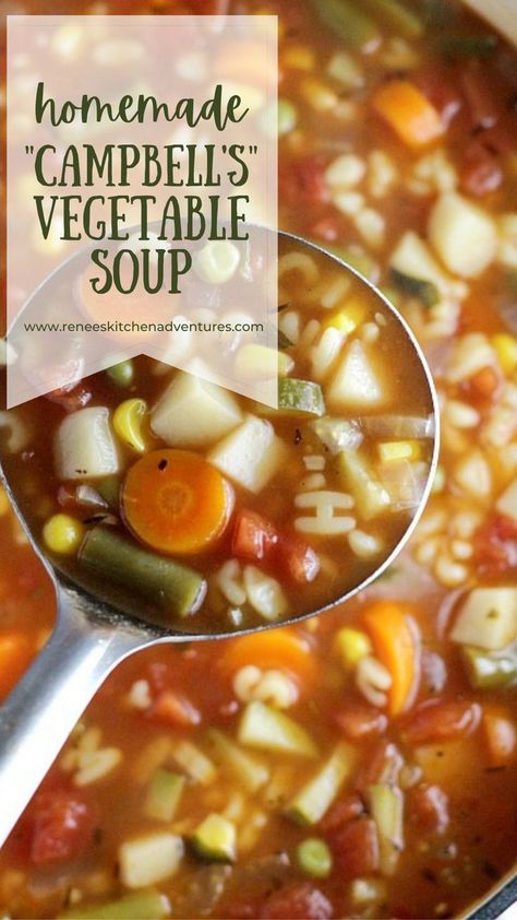 Vegtable Soup Recipes, Best Cabbage Rolls Recipe, Cambells Recipes, Vegetarian Vegetable Soup, Best Vegetable Soup Recipe, Chicken Vegetable Soup Recipes, Campbells Soup Recipes, Campbells Recipes, Good Soup