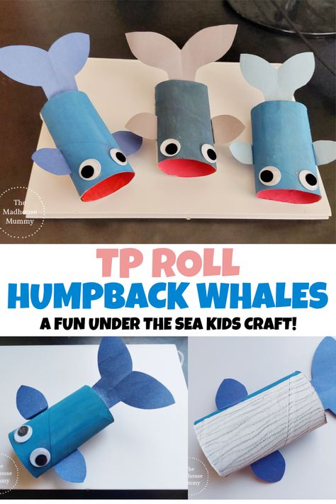 Humpback Whale Craft, Under The Sea Craft, Sea Life Crafts, Sea Creatures Crafts, Whale Craft, Ocean Mobile, Sea Animal Crafts, Snail And The Whale, Ocean Animal Crafts