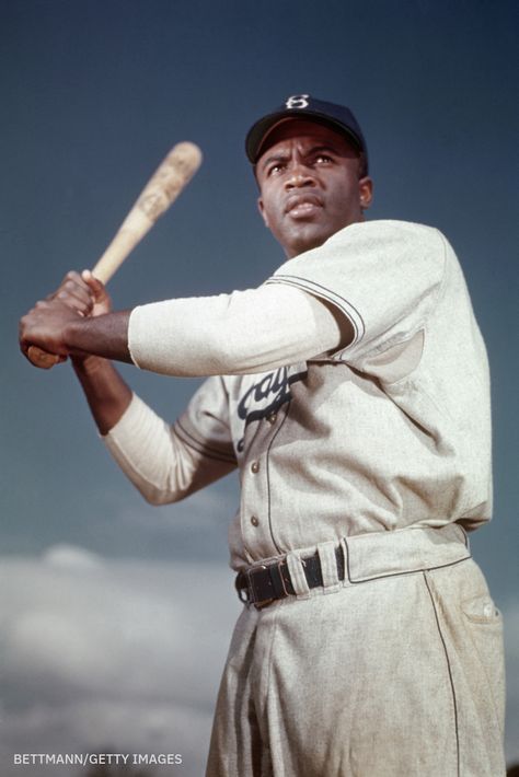 Batting Stance, Jackie Robinson Day, Baseball Pictures, Baseball Memorabilia, Jackie Robinson, Dodgers Baseball, National League, Sports Photos, 8x10 Photo