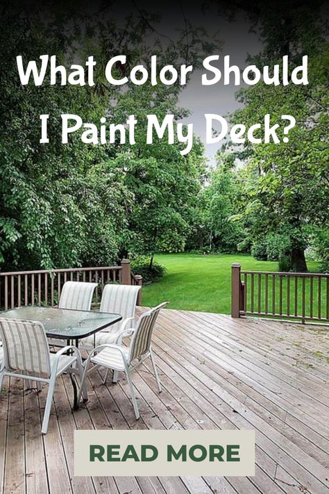 Are you wondering what color to paint your deck? Choosing the right color can transform your outdoor space. Consider the feel you want to achieve - cozy, vibrant, or stylish. Lighter colors can make a small deck feel more spacious, while darker hues add elegance. Take inspiration from your home's exterior or natural surroundings. Remember, the color you choose should reflect your personal style and create a welcoming outdoor oasis for relaxation and entertaining. Enjoy creating a beautiful deck Painted Back Deck, Deck Update On A Budget, Best Deck Colors, Outdoor Deck Color Ideas, Deck Colors For Dark Brown House, Deck Colors Ideas Paint Tan House, Green Deck, Deck Colors For White House, Deck Color Ideas