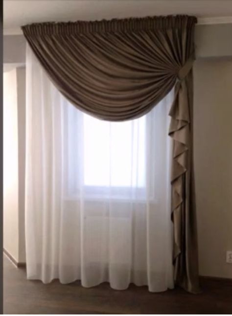 Luxury Curtains Living Room, Sheers Curtains Living Room, Curtain Designs For Bedroom, Curtains Living Room Modern, Window Curtains Living Room, Curtain Styles, Plain Curtains, Room Decor Curtains, Luxury Curtains