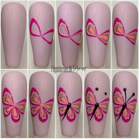 Nail Art Dotting Tool, Dot Nail Art Designs, Nail Art Wheel, Bow Nail Designs, Dot Nail Art, Nail Art For Beginners, Nail Art Techniques, Butterfly Nail Art, Gel Nails Diy