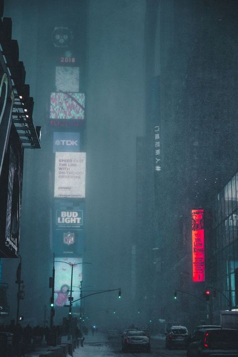 Neon City. photo by Andre Benz (@trapnation) on Unsplash #rainphotography New York Rain, Ville Cyberpunk, Rainy Mood, Rain Photo, Rain Wallpapers, Neon City, New Retro Wave, Cyberpunk City, Dark City