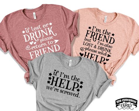 Funny Best Friend Shirts If Lost or Drunk Please Return to - Etsy Funny Best Friend, Drunk Friends, Girls Weekend Shirts, Friend Shirts, 3 Best Friends, Girls Trip Shirts, Girls Vacation, Best Friend Shirts, Group Shirts