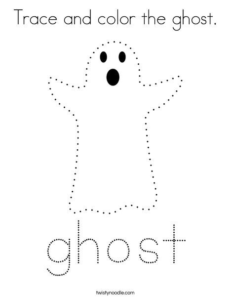 Trace and color the ghost Coloring Page - Twisty Noodle Ghost Worksheets Preschool, Ghosts Coloring Pages, Ghost Worksheets, Halloween Tracing Preschool, G Is For Ghost, Halloween Worksheets Preschool, Halloween Worksheets Free, Ghost Crafts, Preschool Crafts Fall