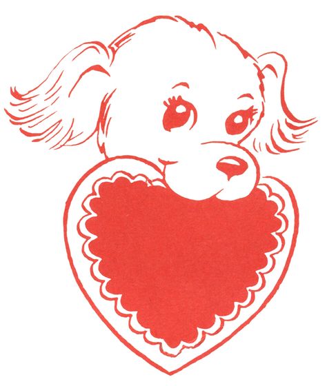 12 Cute Vintage Valentines: (Animals)! - The Graphics Fairy Vintage Animal Valentines, Cottagecore Valentines, Valentines Animals, Vintage Animal Art, Valentine Cats, Love Graphic Design, Dog With Heart, Heart With Eyes, Red Mood