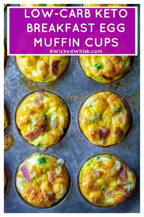 Keto Breakfast Egg Muffins are the perfect low-carb Keto egg muffins to start your day.  Easy to make, freezer friendly and completely customizable, these healthy egg muffin cups are the perfect grab and go low-carb breakfast! #breakfastmuffins #breakfasteggmuffins #eggmuffincups #healthyeggmuffins #lowcarbeggmuffins #ketobreakfast #ketoeggmuffins #lowcarbbreakfast #lowcarbeggcups Breakfast Egg Muffin, Egg Muffin Cups Healthy, Low Carb Keto Breakfast, Low Carb Egg Muffins, Keto Egg Muffins, Keto Breakfast Muffins, Breakfast Egg Muffins, Egg Muffin Cups, Best Keto Breakfast