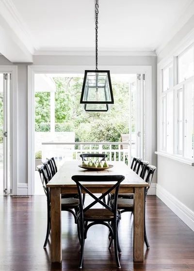 Modern Farmhouse Kitchen Table, Farm House Dining Room, Modern Farmhouse Dining Room, Modern Farmhouse Dining, Farmhouse Kitchen Tables, Dark Wood Floors, Classic Home Decor, Farmhouse Style Kitchen, Farmhouse Dining Room