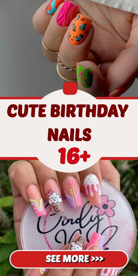 Enhance your birthday celebration with our charming collection of nail designs that will add a touch of magic to your special day! Choose from vibrant rainbow patterns, delightful balloon motifs, or playful sprinkle manicures to bring extra joy and happiness to your festivities. Embrace the essence of birthday fun with these stylish nails that perfectly capture the spirit of celebration. Make a wish, blow out the candles, and let your nails be the shining star of the party! Happy Birthday Nails, Birthday Nails Ideas, Fall Landscaping, Mailbox Landscaping, Birthday Nail Designs, Birthday Nail, Nail Collection, Chinese Money Plant, Blow Out