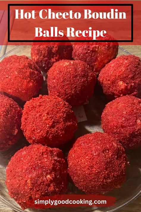 Hot Cheeto Boudin Balls Recipe Fried Boudin Balls, Louisiana Boudin Balls Recipe, Hot Cheeto Balls, Flaming Hot Cheetos Boudin Balls, How To Make Boudin Balls, Boudin Sausage Recipe, Hot Cheetos Boudin Balls, Fried Boudin Balls Recipe, Cheeto Balls