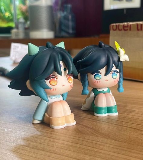 Venti And Xiao, Xiao And Venti, Tanah Liat, Bead Charms Diy, Ceramics Pottery Art, Diy Crafts To Do, Ceramics Projects, Clay Art Projects, Cute Clay