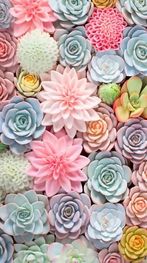 Succulents Wallpaper, Mobile Phone Wallpaper, Floral Wallpaper Phone, Spring Wallpaper, Wallpaper Black, Phone Wallpaper Images, Flower Phone Wallpaper, Succulent Plants, Iphone Background Wallpaper