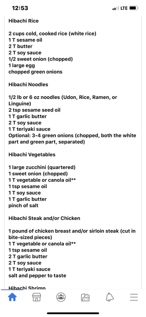 Ingredients For Hibachi, How To Make Habatchi Chicken, Rice For Hibachi, At Home Japanese Hibachi, Chicken Hibachi Recipes, Easy At Home Hibachi, Hibachi Recipes Easy, Home Hibachi Recipe, Hibachi Noodles On Blackstone Griddle