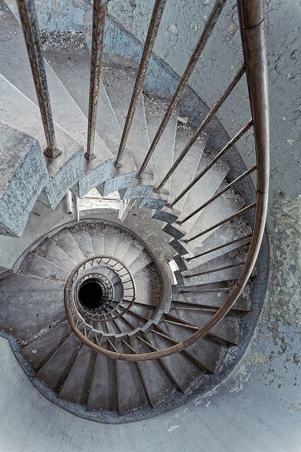 Circular Staircase, French Bleu, Stairs To Heaven, Spiral Stair, Stairways To Heaven, Spiral Staircases, Blue Cottage, Take The Stairs, Spiral Stairs