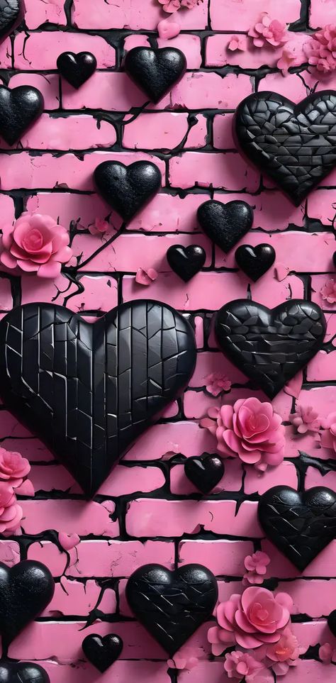 Black And Pink Glitter Wallpaper, Heart Pics, Pink And Black Wallpaper, Pink Glitter Wallpaper, Trippy Iphone Wallpaper, Mouse Wallpaper, Queens Wallpaper, Butterflies Art, Beautiful Butterflies Art