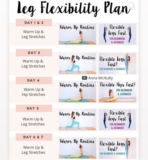 Flexibility Workout Routine, Leg Flexibility, Cheer Flexibility, Leg Warm Up, Flexibility Challenge, Over Splits, Gymnastics Routines, Ballerina Workout, Anna Mcnulty