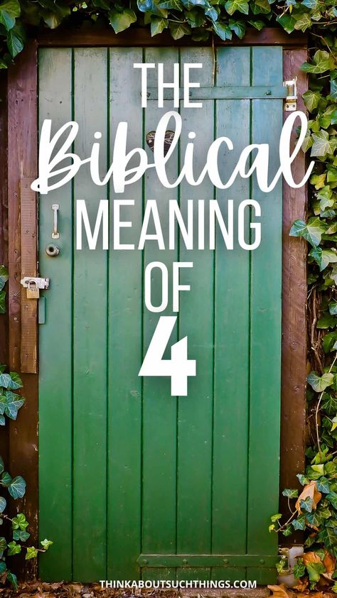 Have you ever wondered what the number 4 means? Let's discover what the spiritual meaning of 4 and how we cal learn what the number 4 signifies symbolically. 4 Number Meaning, 4 Spiritual Meaning, Number 4 Meaning, 4 Meaning, Colors In The Bible, Biblical Numbers, Bible Meaning, The Number 4, Angel Number Meanings