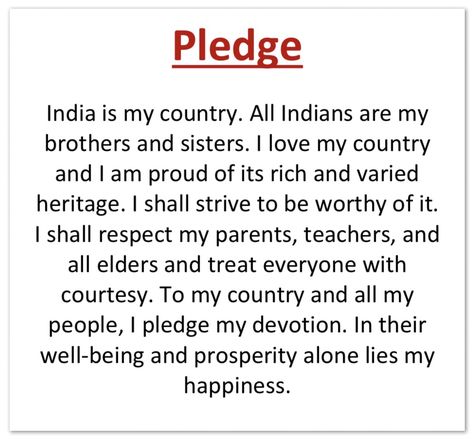 National Indian Pledge for Morning School Assembly National Pledge Of India, Indian Pledge In English, National Things Of India, Morning Thoughts For School Assembly, National Anthem Of India, Letter Writing Format, Indian English, Morning Assembly, Morning School