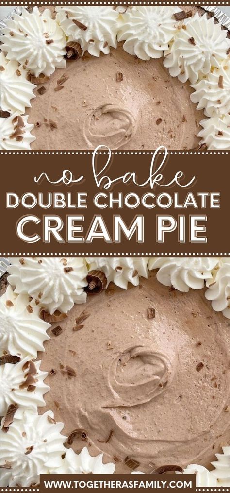 Frozen Chocolate Cream Pie, Recipes Using Instant White Chocolate Pudding, Chocolate Cake Pudding Recipe, 3 Ingredient Chocolate Pie, Whip Cream Desserts Easy, Cream Pies Recipes Easy, Desserts With Pudding Mix Easy Recipes, White Chocolate Pudding Desserts, Chocolate Pudding Pie Easy Jello