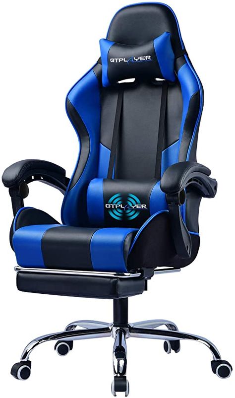 Blue Gaming Chair, Comfortable Computer Chair, Pc Gaming Chair, Office Gaming Chair, Gamer Chair, Chaise Gaming, Racing Chair, Computer Desk Chair, Desk And Chair Set